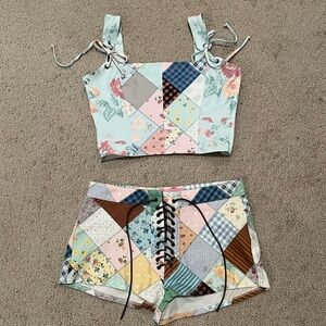 Corset shorts set